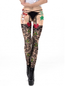 High Waist Christmas Print Women Legging