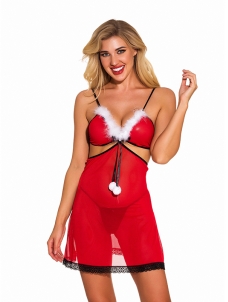 Women Sexy Christmas Red Babydoll