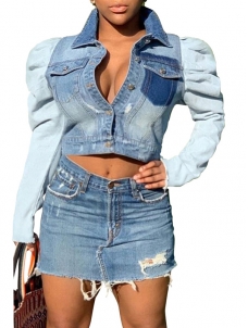 Women Long Sleeve Jean Tops