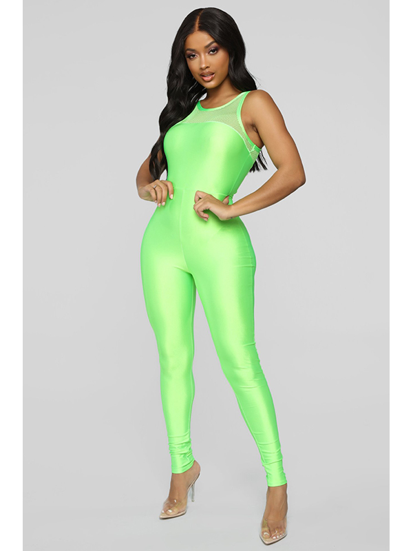 Women Sleeveless Tight Jumpsuit