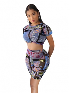 Women Short Sleeve Summer Suit