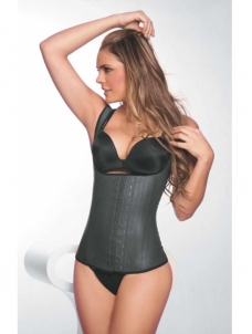 Black Latex Waist Trainer 9 Steel Bone