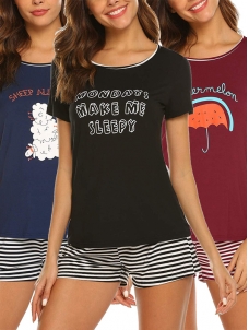 Summer Women Short Sleep Wear Suit