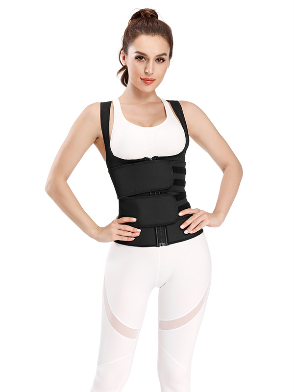 Black Strapped Hook Eyes Postpartum Body Shaper