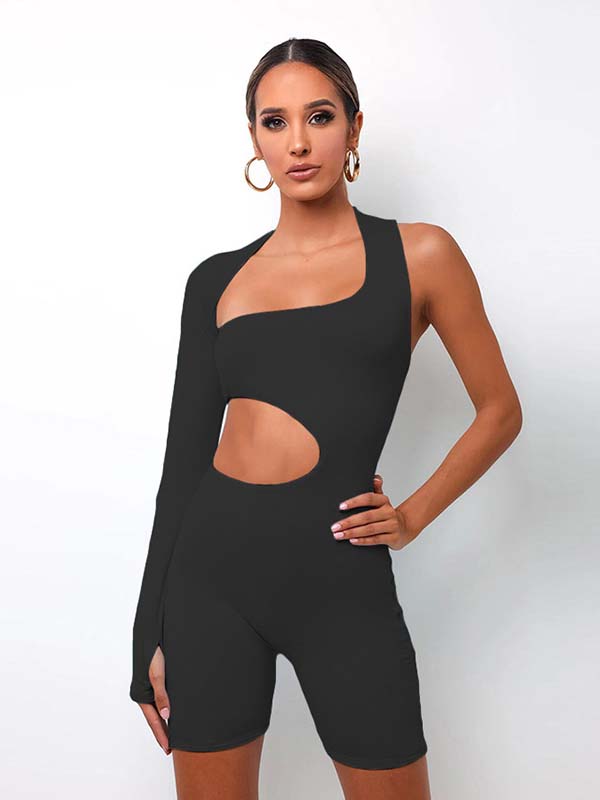 Women One Of Shoulder Short Set