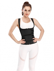 Black Strapped Hook Eyes Postpartum Body Shaper