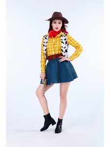 Women Cowboy Halloween Costume (including fancy dress, hat)