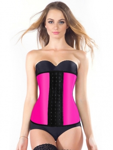 Rose Latex Large 9 Steel Boned Waist Cincher Corset