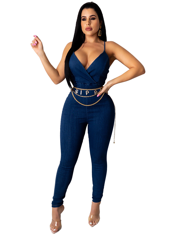 Women Sexy Jeans Jumpsuit