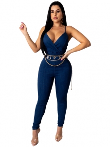 Women Sexy Jeans Jumpsuit