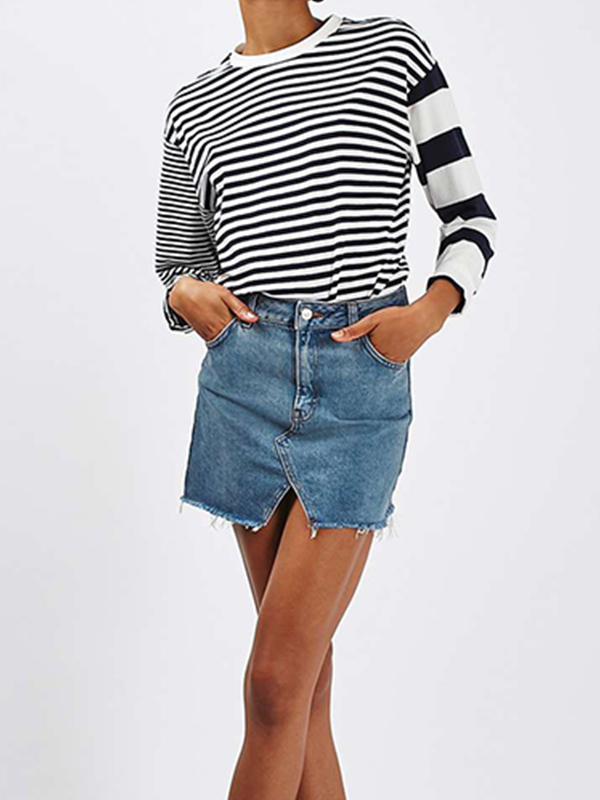 Women Denim Fashion Mini Skirt