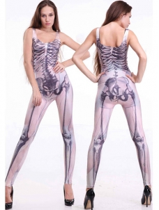 Sexy Printed Sleeveless Long Jumpsuit