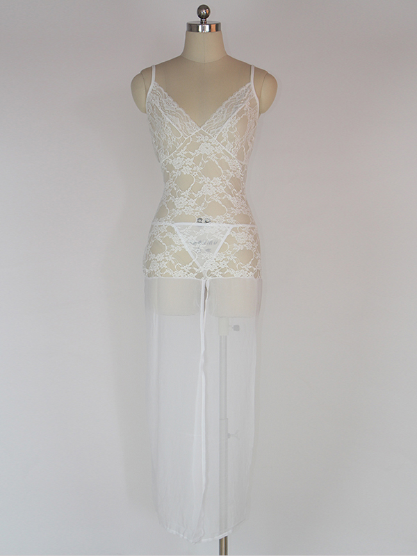 2XL-6XL White Plus Size Dress