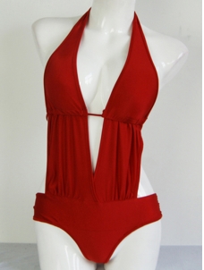 Red One Piece Swimwear