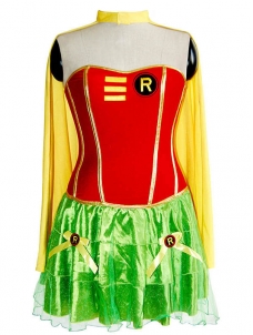 Batman Robin Corset and Petticoat Adult Women Costume