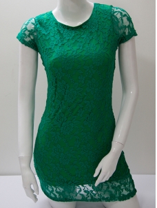 Hot Elegant Floral Lace Dress Green