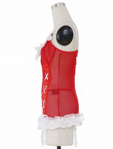 Red Mesh Christmas Chemise