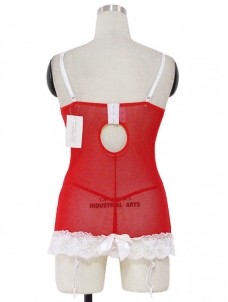 Red Mesh Christmas Chemise