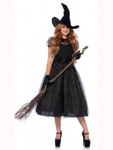 Women Witch Halloween Costume (including fancy dress, hat)
