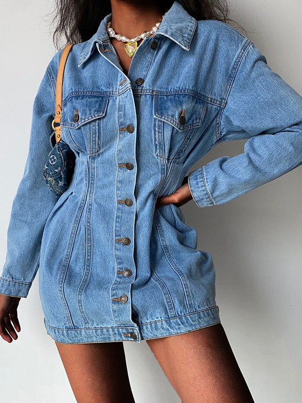 Women Sexy Denim Mini Dress