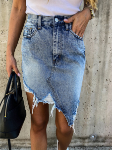 Women Sexy Midi Denim Pencil Skirt