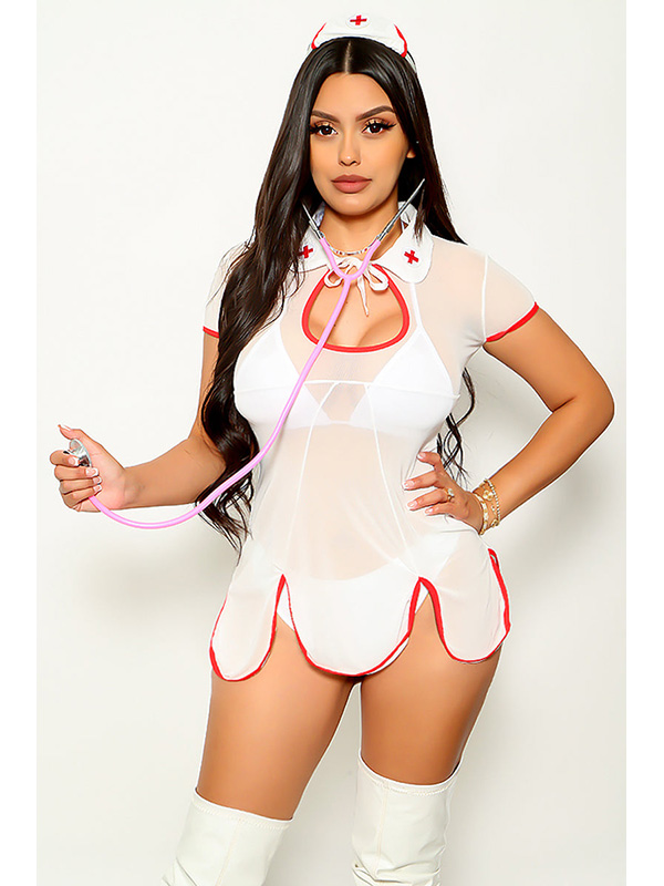 Women Sexy Nurse Halloween Costume Lingerie
