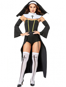 Women Sexy Nun Halloween Costume Lingerie