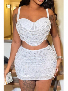 Women Skinny Sexy Party Two Piece Set