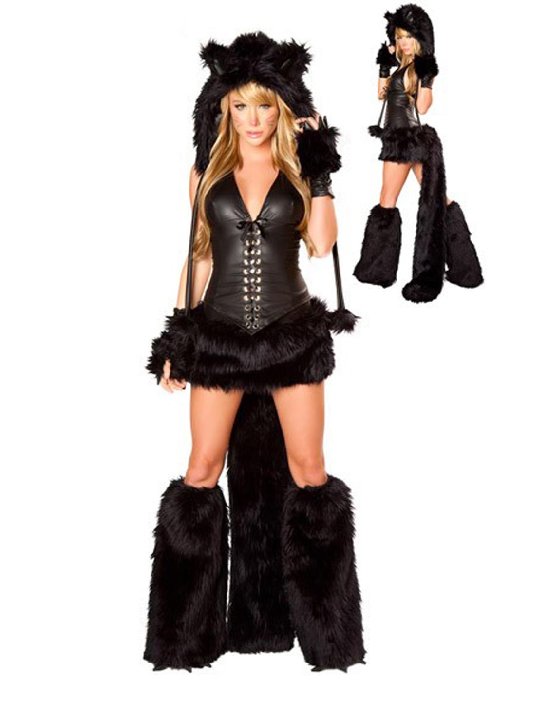 Black Leather Animal Costume