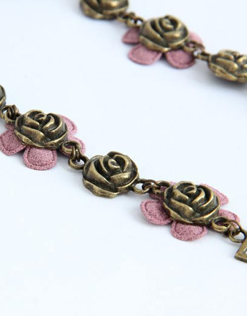 Bronze Carved Flower Love Headband 