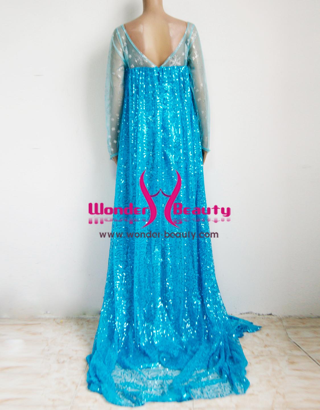 Elsa Princess Blue Sequined Cosplay Costume