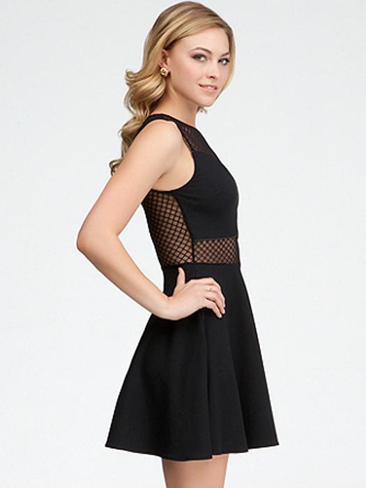 Black Fashion Mesh Dress