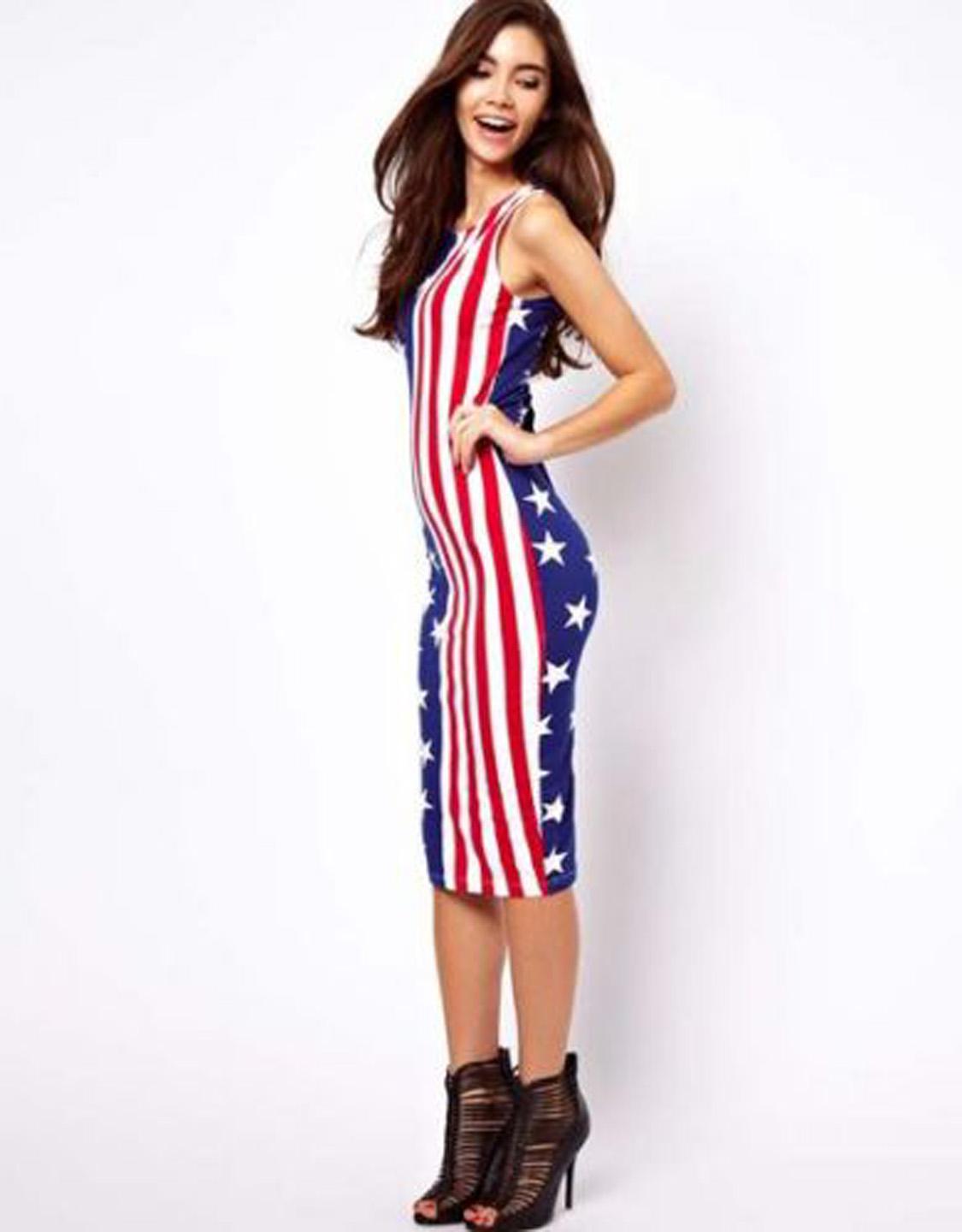 National Flag National Flag Sleeveless Sexy Dress