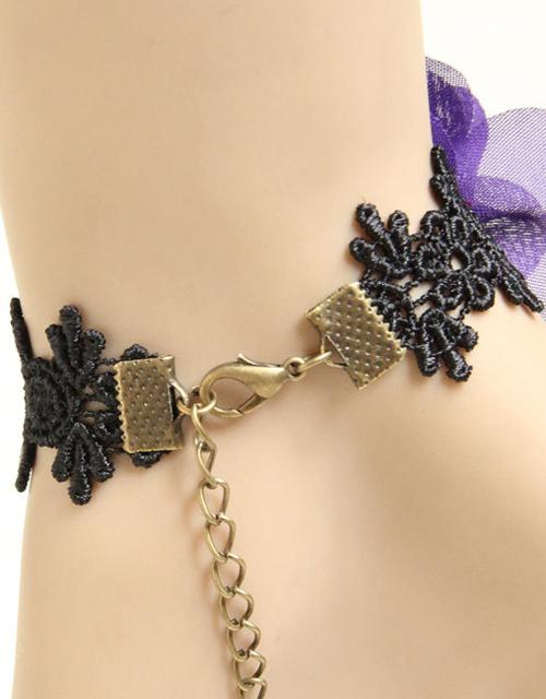 Romantic Purple Flower Bracelet Purple Jewelry