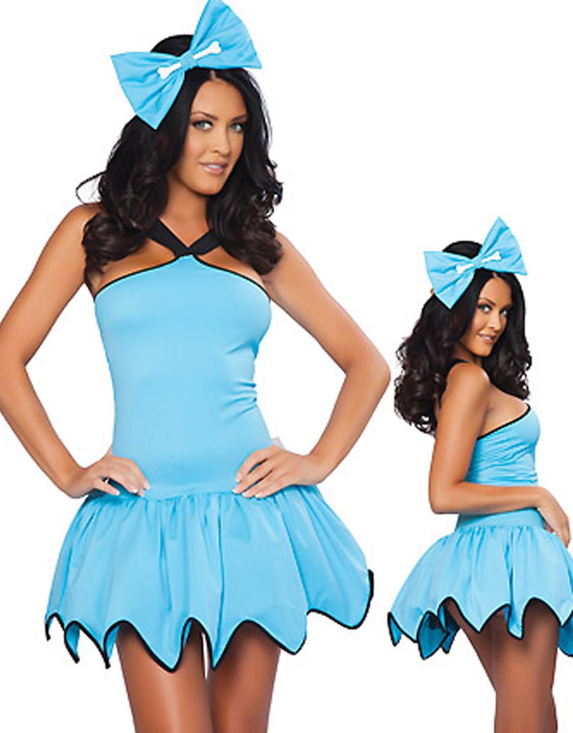 Solid Blue Gear Hem Costume