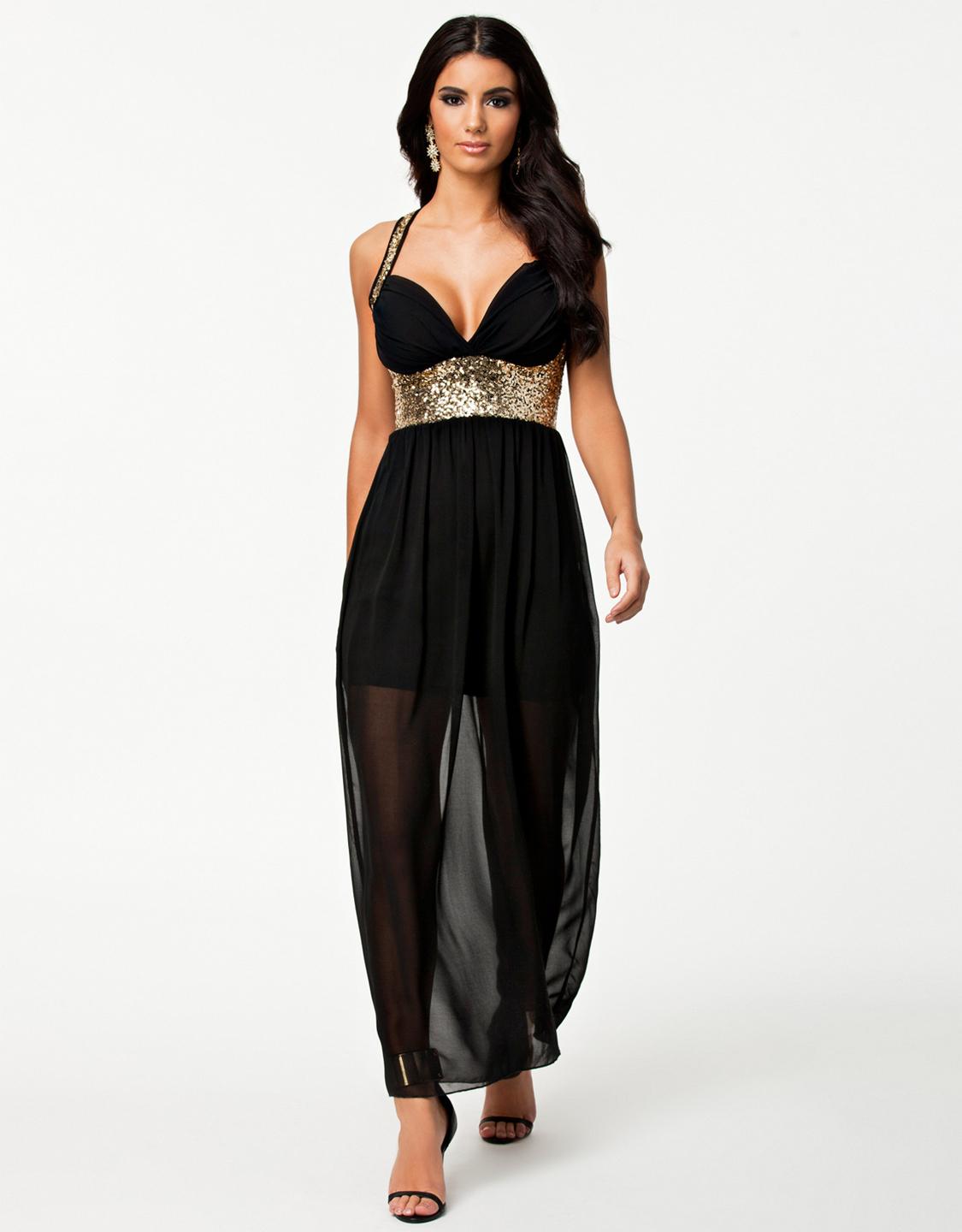  Chiffon Sequin Evening Dress