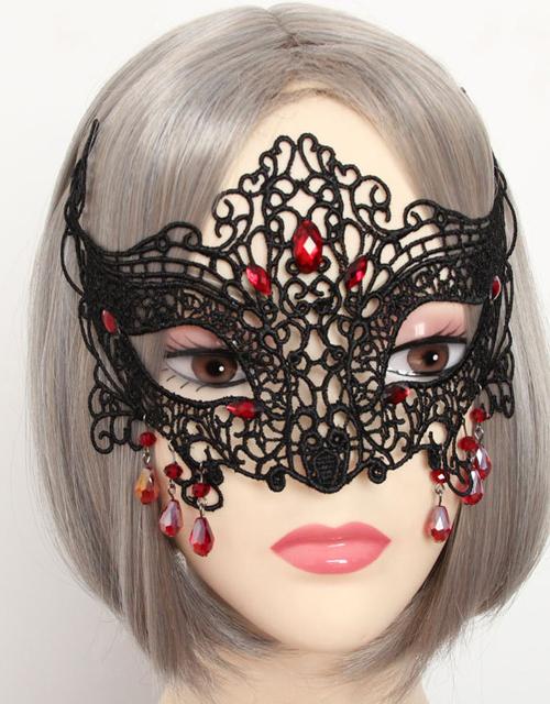 Vintage Gothic Red Beads Eye Masks