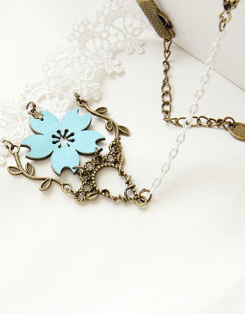 White Lace Pendant Gothic Bracelet Ring Jewelry 