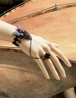 Black Butterfly Gothic Bracelet