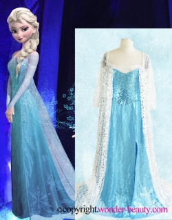 Lovely Frozen Queen Elsa Costume From Movie