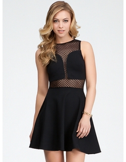 Black Fashion Mesh Dress