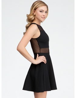 Black Fashion Mesh Dress