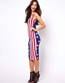 National Flag National Flag Sleeveless Sexy Dress