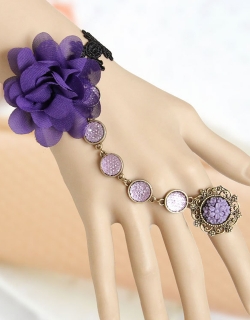Romantic Purple Flower Bracelet Purple Jewelry