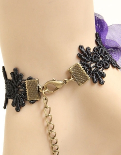 Romantic Purple Flower Bracelet Purple Jewelry
