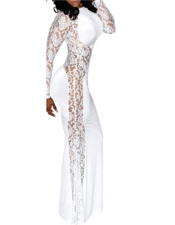 Women Sexy Long Lace Dresses 