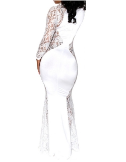Women Sexy Long Lace Dresses 