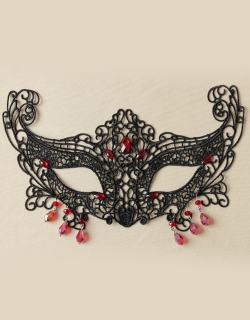Vintage Gothic Red Beads Eye Masks