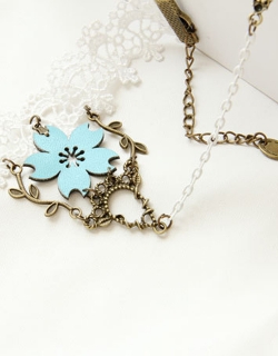 White Lace Pendant Gothic Bracelet Ring Jewelry 