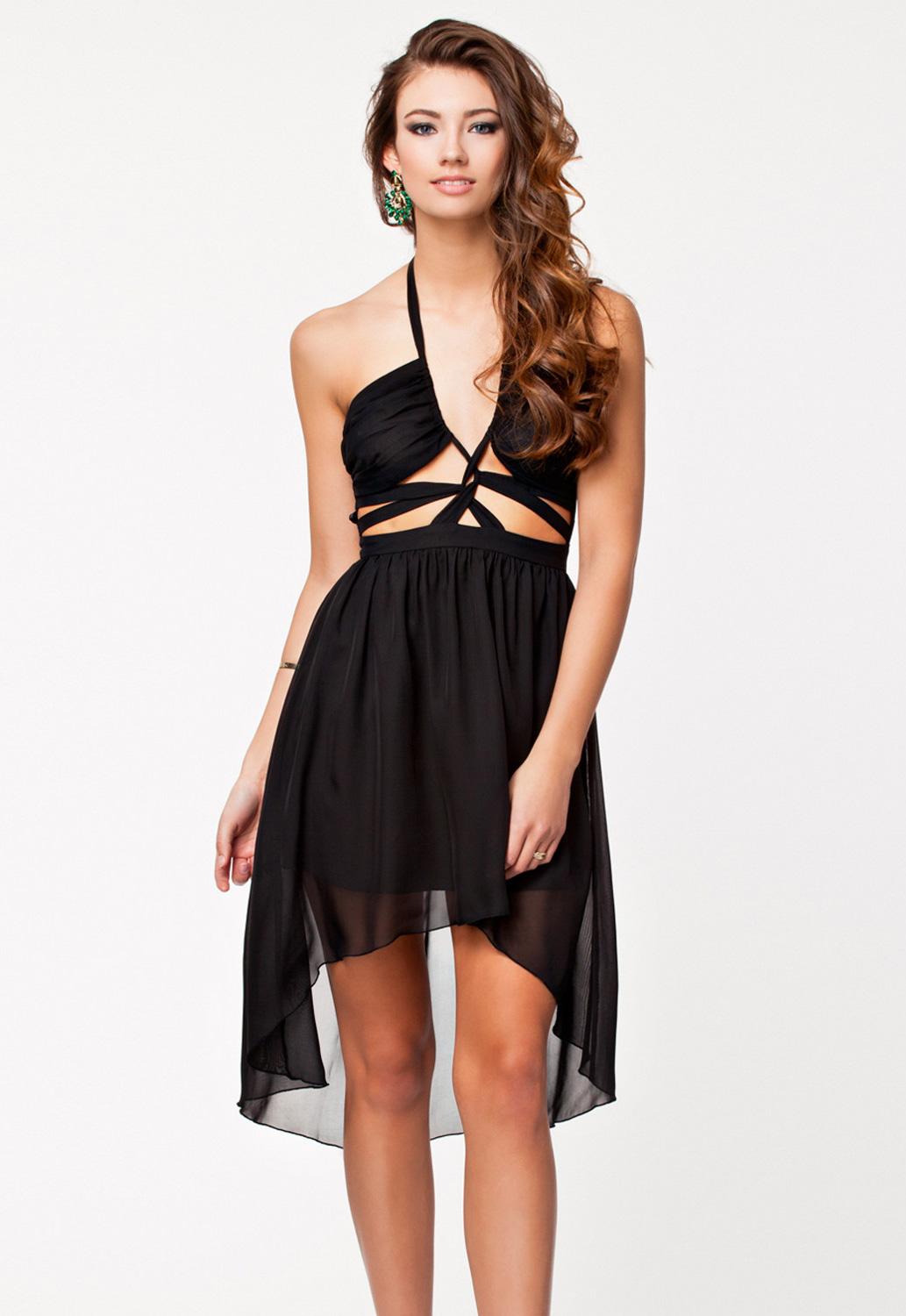 Lace Up Cocktail Sexy Dress
